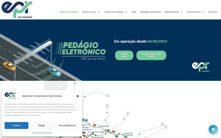 Screenshot von eprsuldeminas.com.br