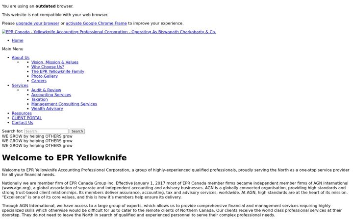 Kuvakaappaus sivustosta epryellowknife.ca