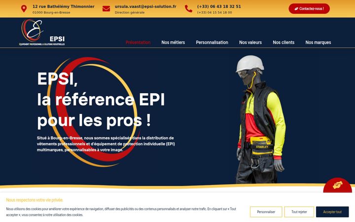 Screenshot stránky epsi-solution.fr