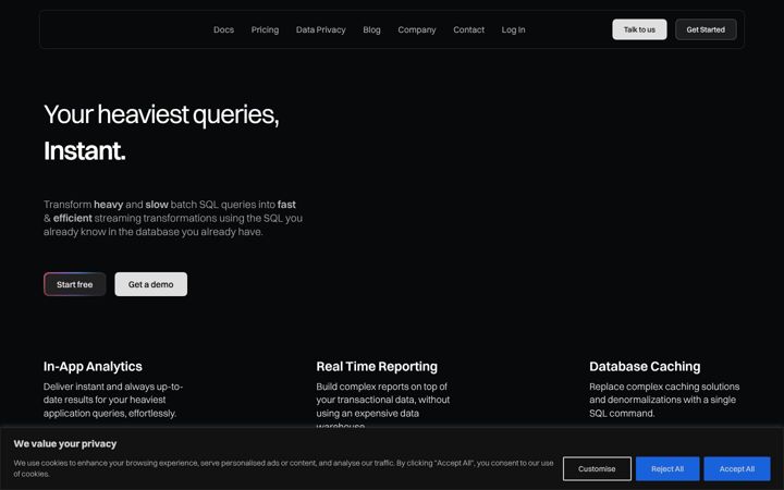 Screenshot του epsio.io