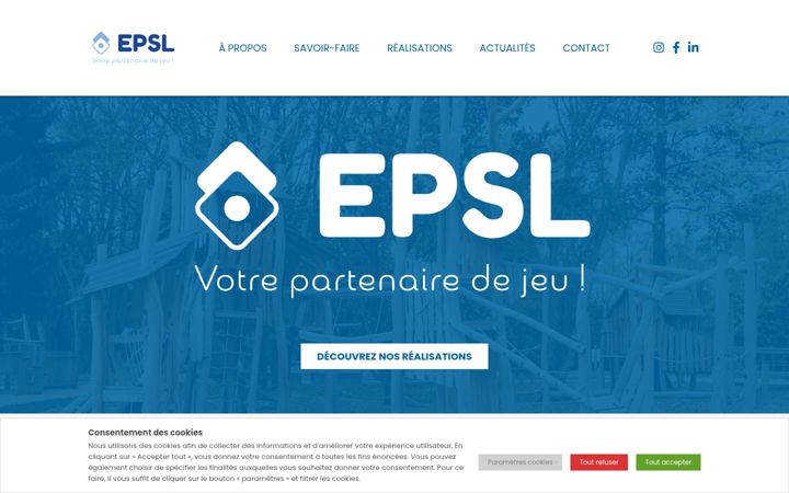 Screenshot stránky epsl.eu