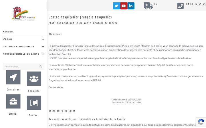Ekraanipilt saidist epsm-lozere.fr