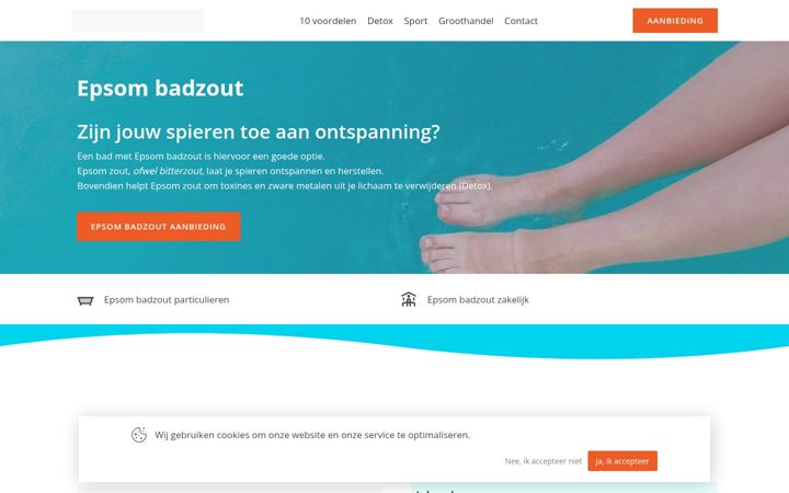 Snímek obrazovky epsombadzout.nl