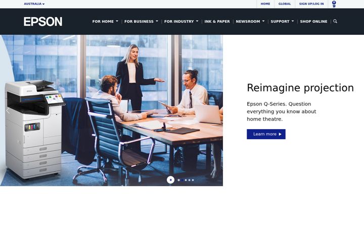 Screenshot of epson.com.au