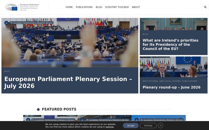 Screenshot of epthinktank.eu