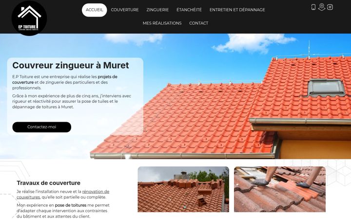 Ekraanipilt saidist eptoiture.fr