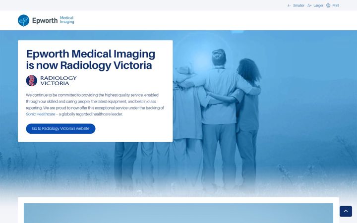 Screenshot ta' epworthmedicalimaging.com.au