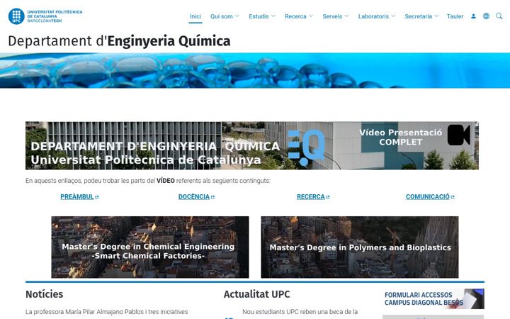Screenshot of eq.upc.edu