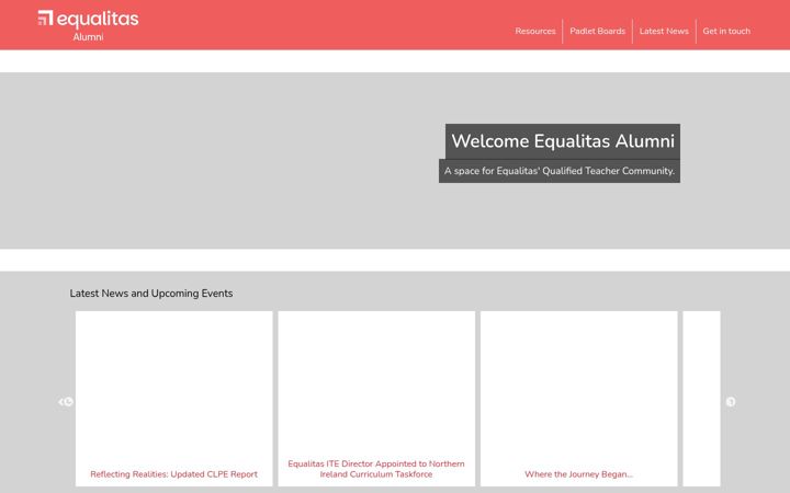 Screenshot von eqalumni.co.uk