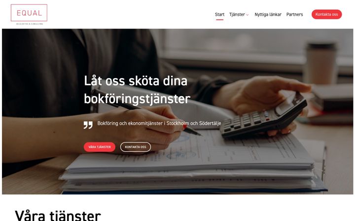 Screenshot του equalaccounting.se