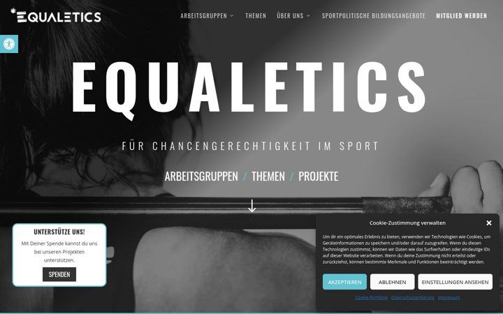 Screenshot von equaletics.org
