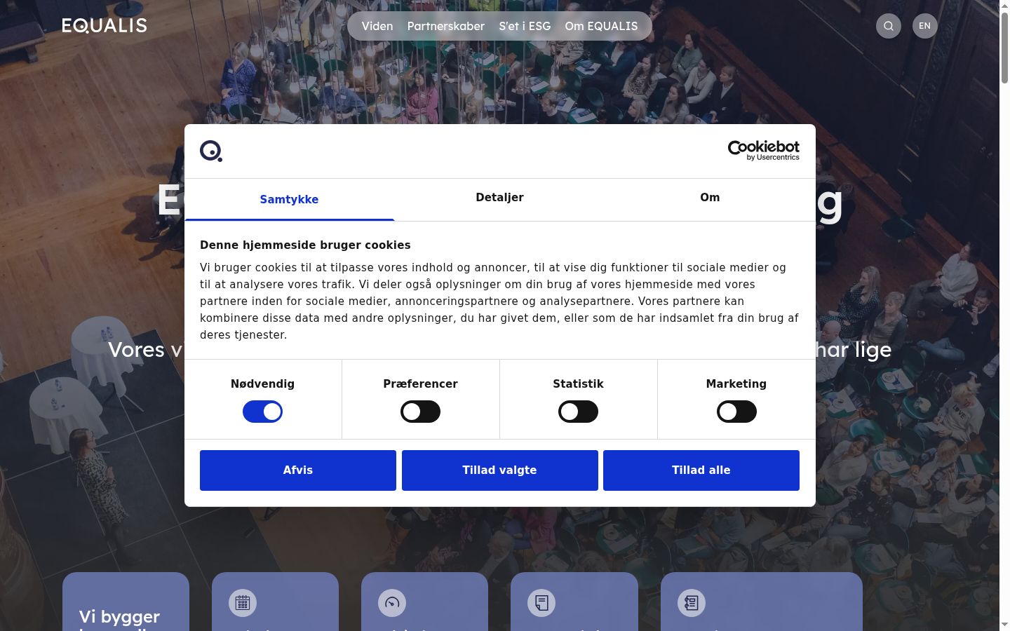 Screenshot of the consent banner shown before any interaction