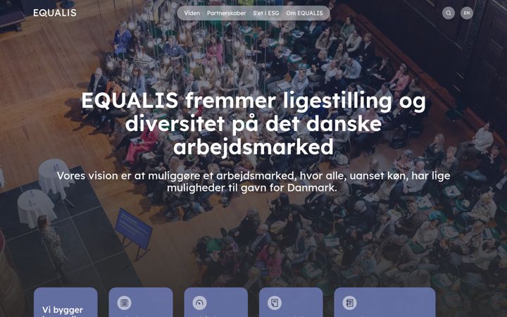 Skärmbild av equalis.dk