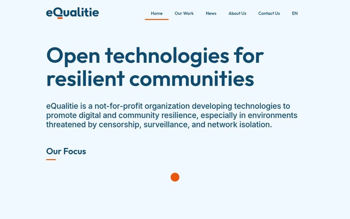 Screenshot of equalit.ie