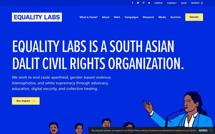 Screenshot stránky equalitylabs.org