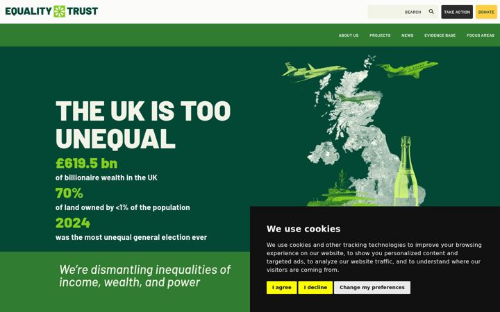 Screenshot of equalitytrust.org.uk