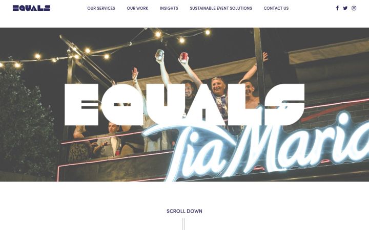 Screenshot von equalsagency.co.uk