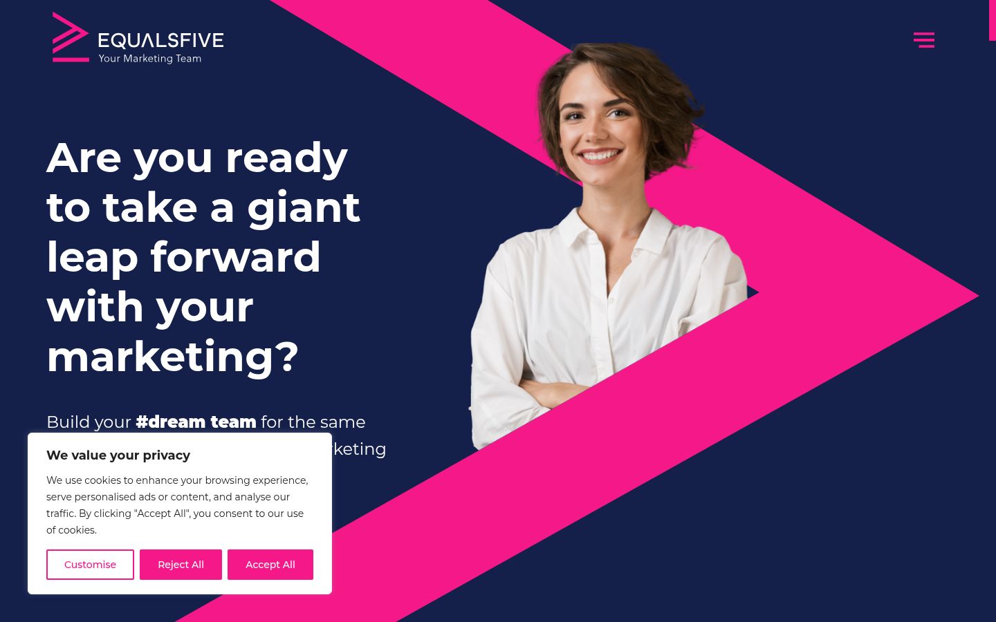Captura de ecrã do banner de consentimento apresentado antes de qualquer interação