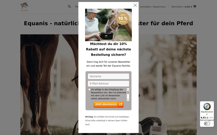 Screenshot ta' equanis.de