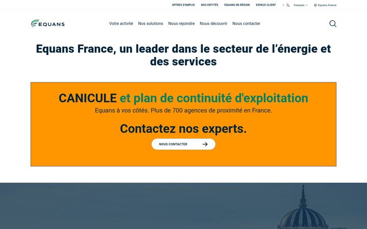 Screenshot of equans.fr