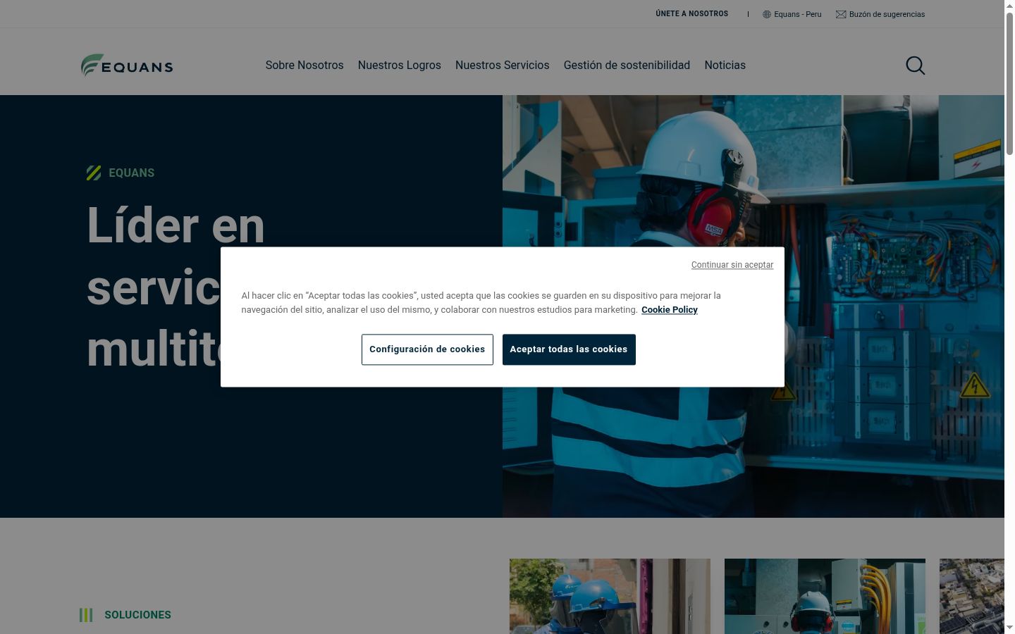 Screenshot des Einwilligungsbanners vor jeglicher Interaktion