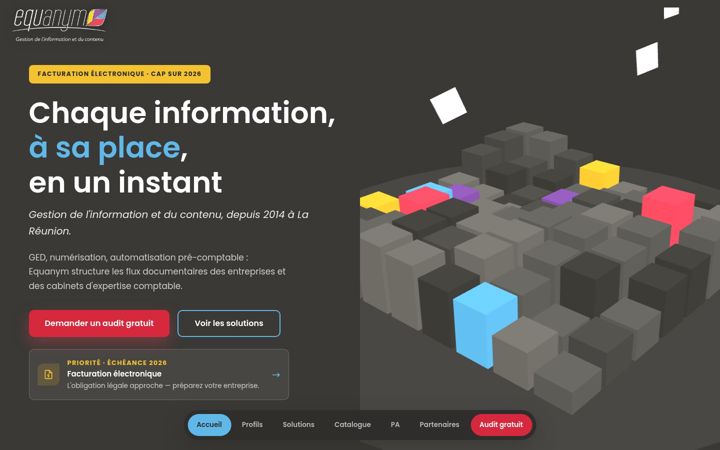 Screenshot of equanym.fr