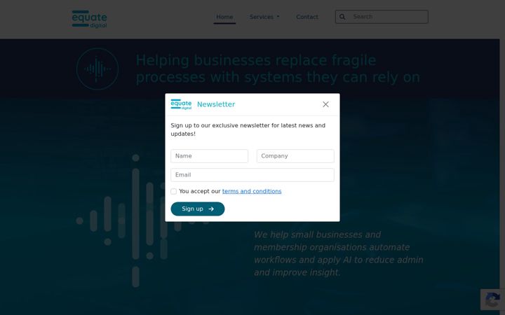 Screenshot of equatedigital.com