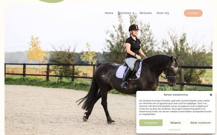 Snímek obrazovky equellidressuur.nl