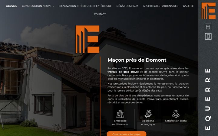 Screenshot of equerrebtp.fr