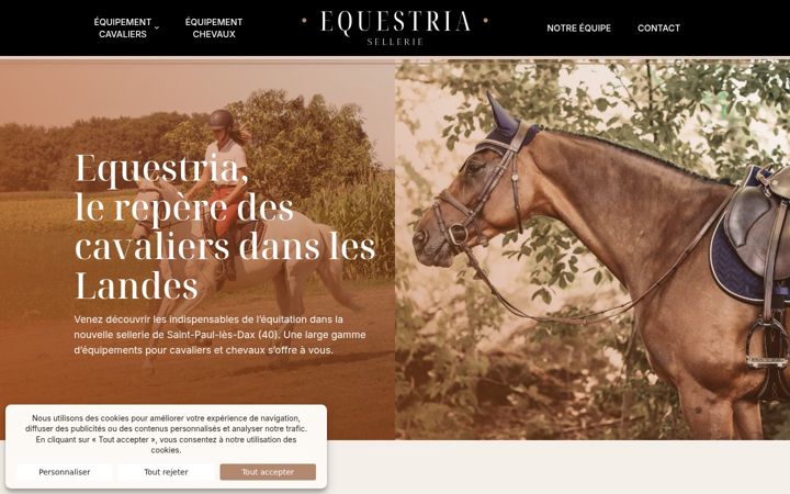 Screenshot of equestria-sellerie.fr
