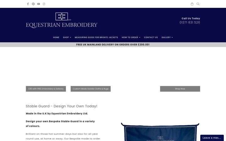 Screenshot von equestrianembroidery.co.uk