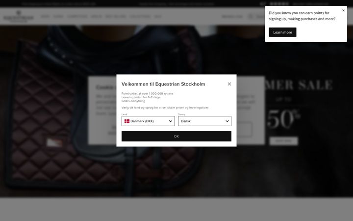 Screenshot stránky equestrianstockholm.com