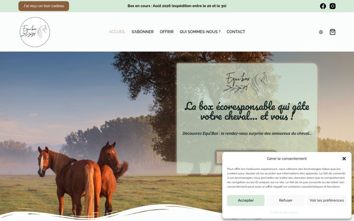 Skærmbillede af equi-box.net