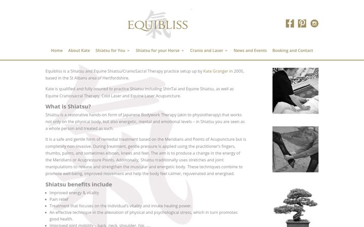 Screenshot von equibliss.co.uk