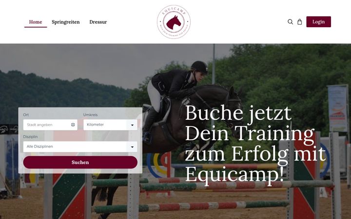 Screenshot ta' equicamp.de