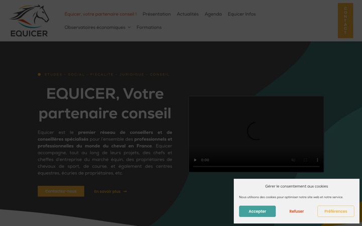 Screenshot of equicer.fr
