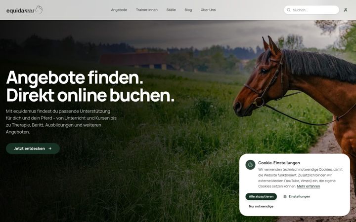 Екранна снимка на equidamus.at