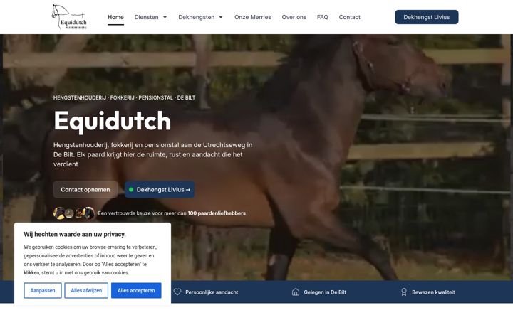 Snímek obrazovky equidutch.nl