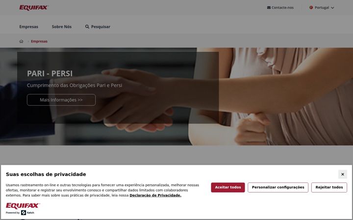 Skjermbilde av equifax.pt