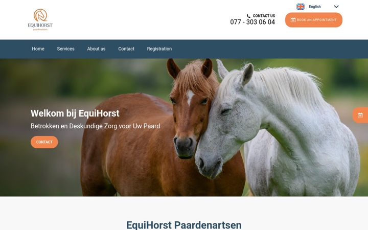 Snímek obrazovky equihorst.nl