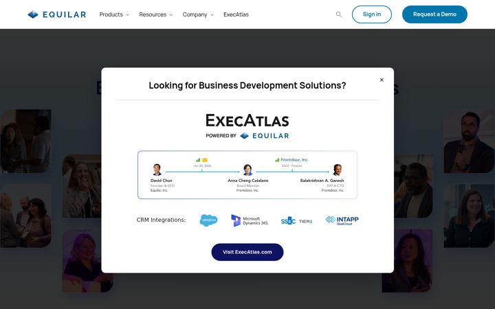 Screenshot of equilar.com