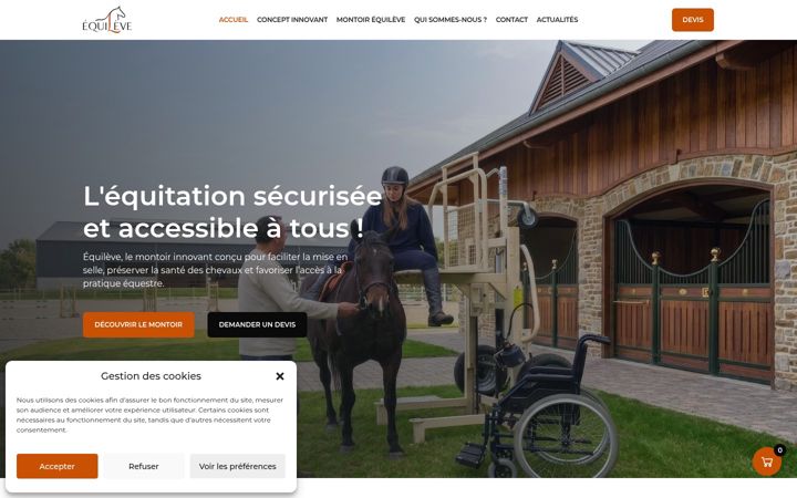 Ekrānuzņēmums no equileve.fr