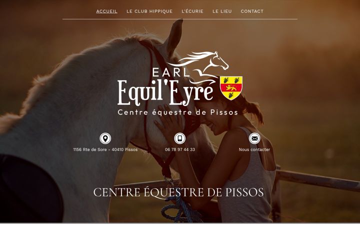 Ekrānuzņēmums no equileyre.fr