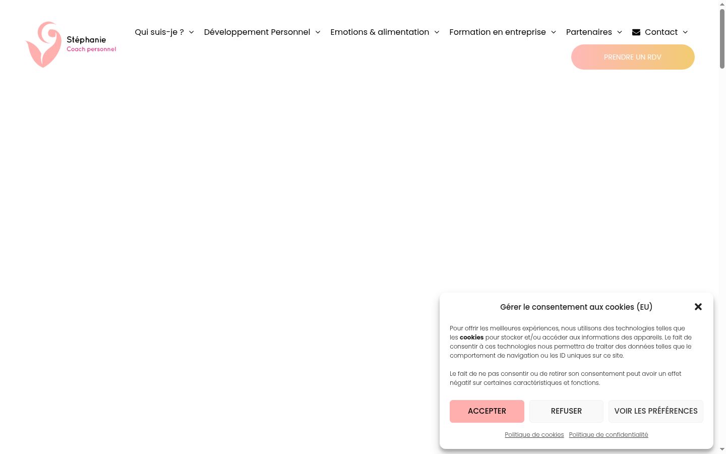 Ekrānuzņēmums ar piekrišanas baneri, kas tika rādīts pirms jebkādas mijiedarbības