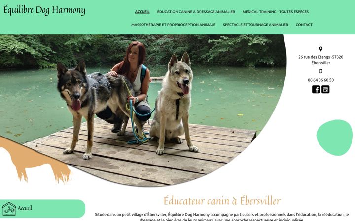 Ekrānuzņēmums no equilibre-dog-harmony.fr