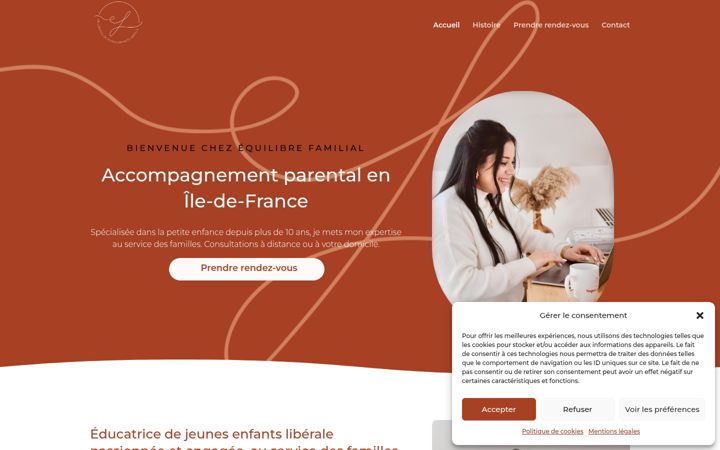 Ekrānuzņēmums no equilibre-familial.fr