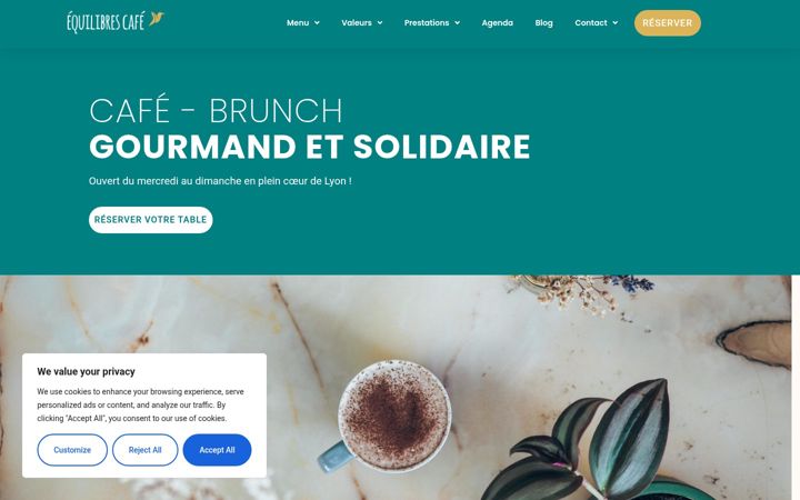 Ekrānuzņēmums no equilibres-cafe.fr