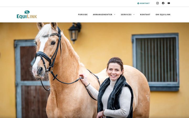 Skärmbild av equilink.dk