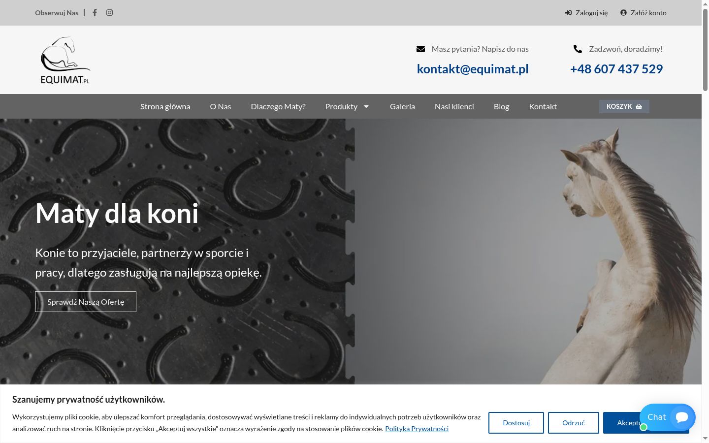 Zrzut ekranu banera zgody wyświetlanego przed jakąkolwiek interakcją
