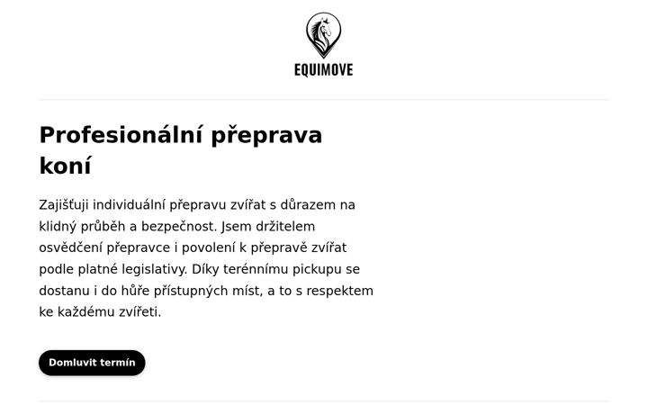 Screenshot ta' equimove.cz